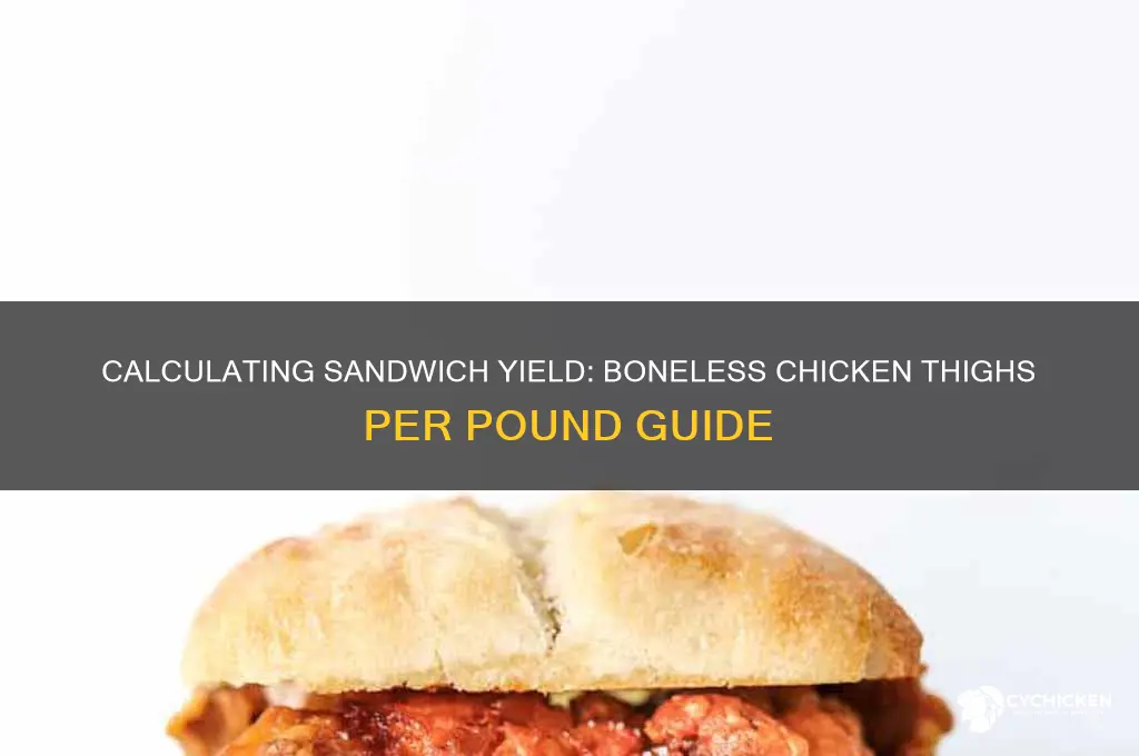 how many sandwiches per pounds of boneless chicken thighs