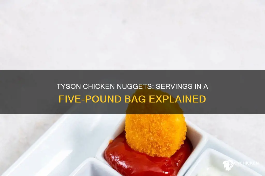 how many servings in tyson chicken nuggets five pound bag
