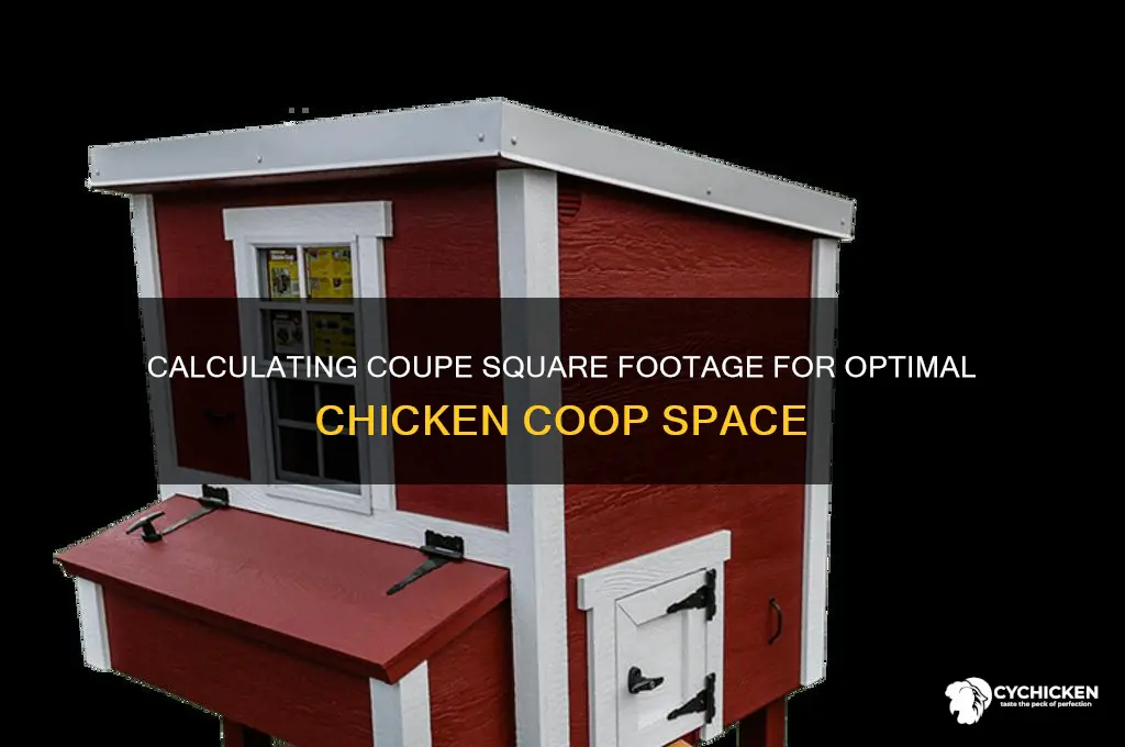 how many sf of coupe per chicken