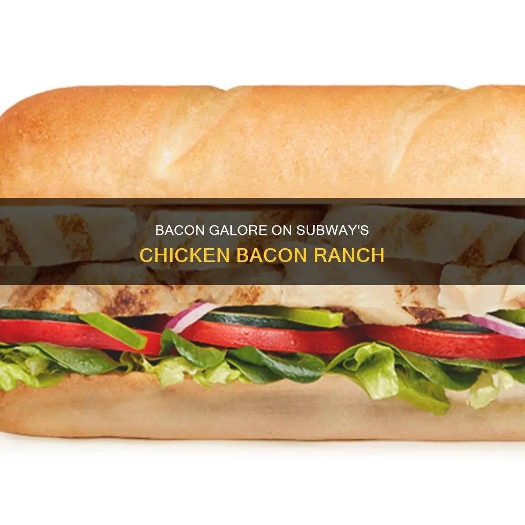 how many slice of bacon on chicken bacon ranch subway