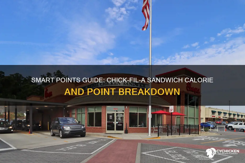 how many smart points in chick fil a sandwich