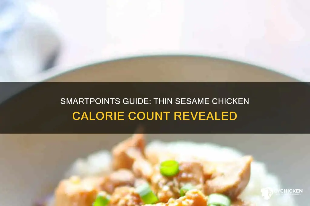 how many smartpoints in thin sesame chicken