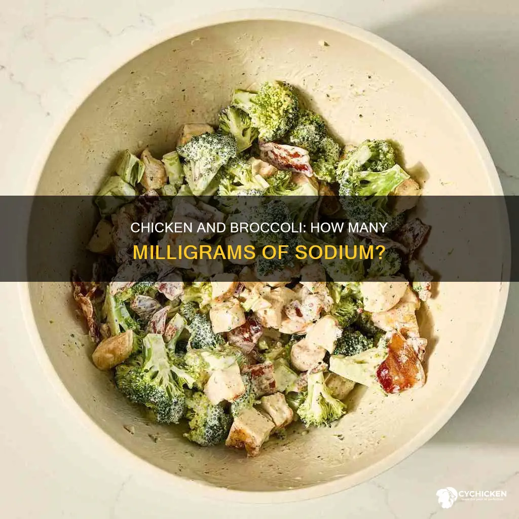how many sodium milligrams is in chicken and brocoli