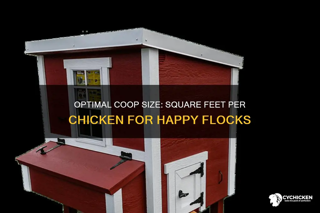 how many square feet coup per chicken