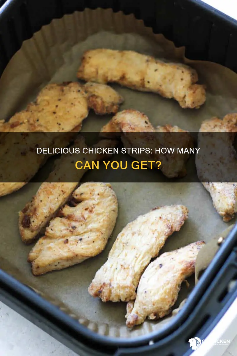 how many strips in a 1 4 lb of chicken