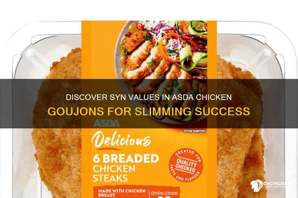 how many syns in asda chicken goujons