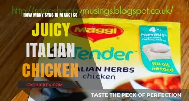 Maggi So Juicy Italian Chicken: Syns and Nutrition