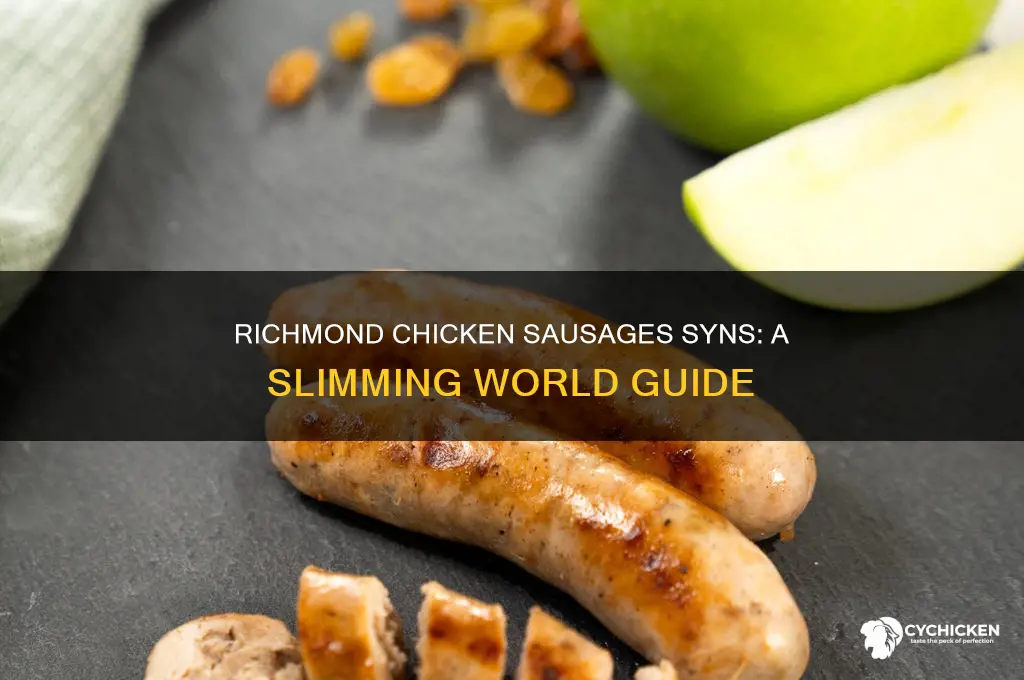 how many syns in richmond chicken sausages