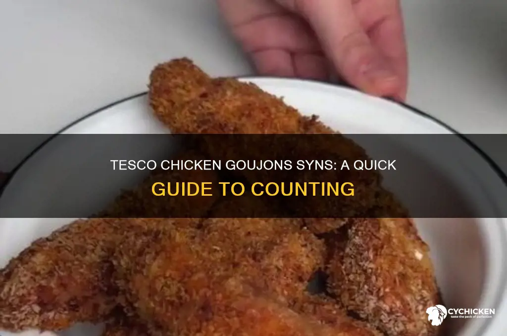 how many syns in tesco chicken goujons