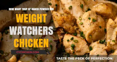 Ranch Powder Quantity for Weight Watchers Chicken