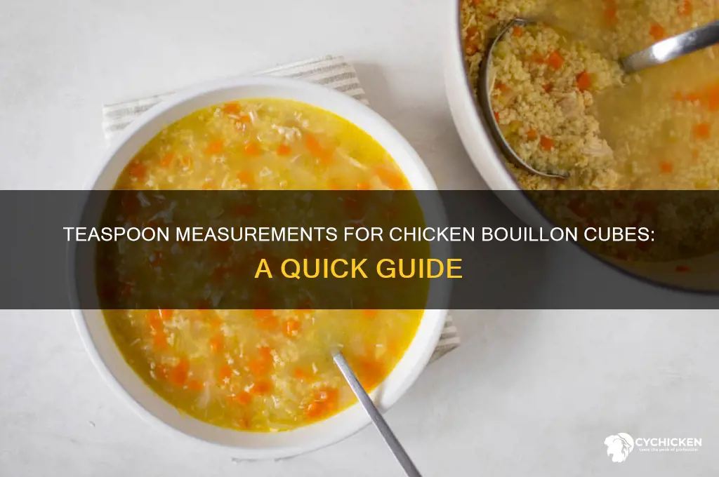 how many teaspoons in chicken bouillon cube