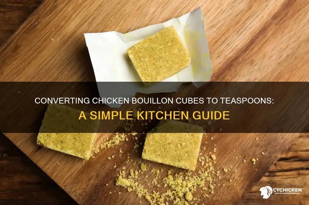 how many teaspoons is one chicken bouillon cube