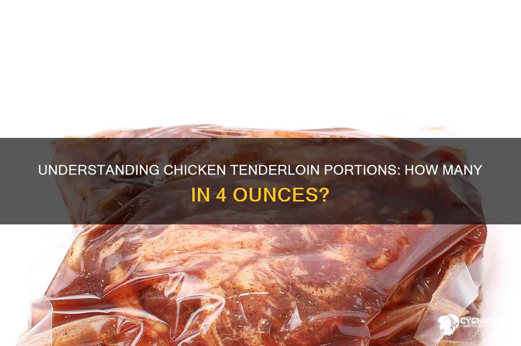 how many tenderloins in 4oz of chicken