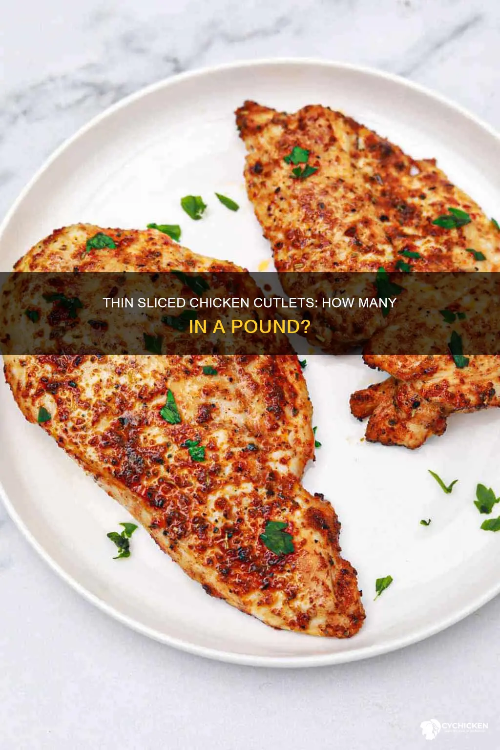 how many thin sliced cutlets in 1 lb chicken