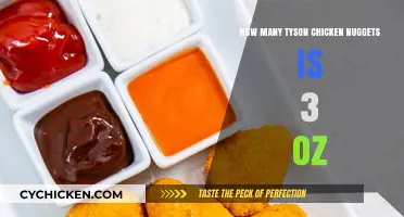 How Many Tyson Chicken Nuggets Equal 3 Ounces?