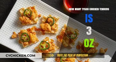 How Many Tyson Chicken Tenders Equal 3 Ounces?