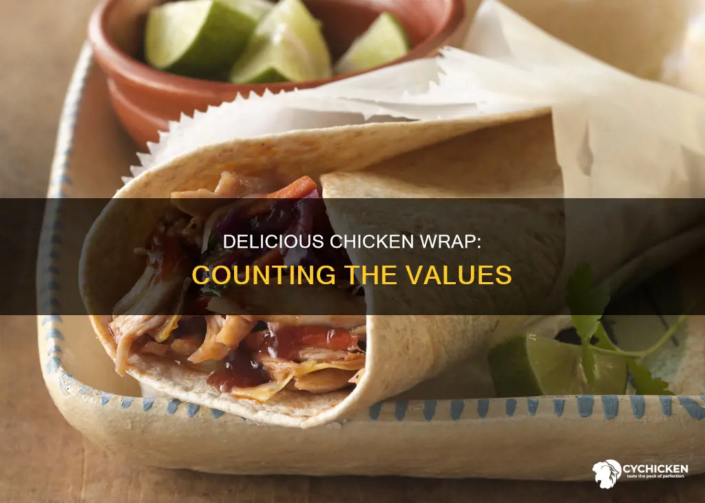 how many valorues in a six rotisery chicken spiach wrap