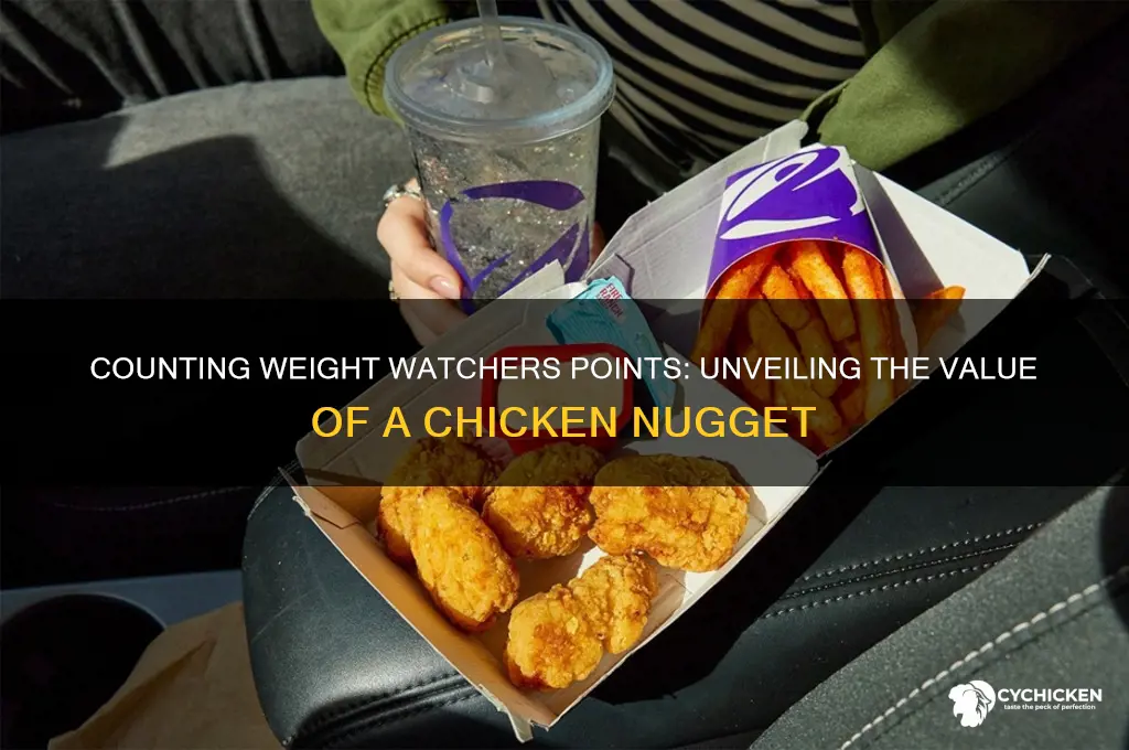 how many weight watcher points for 1 chicken nugget
