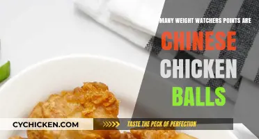 Weight Watchers: Chinese Chicken Balls Point Value
