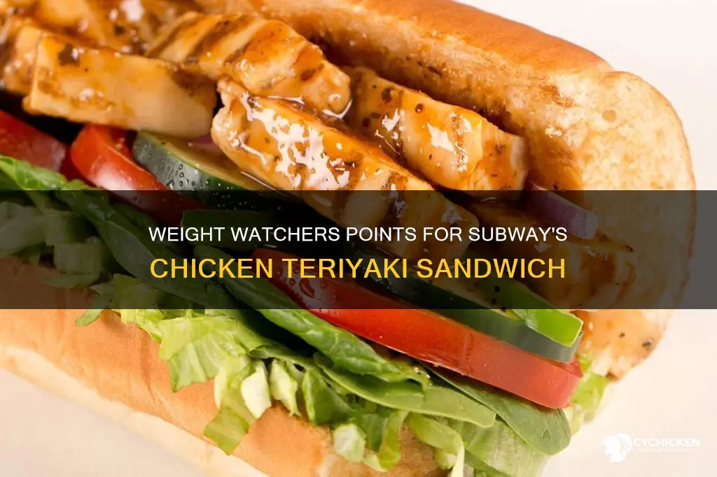 how many weight watchers points in subway chicken teriyaki