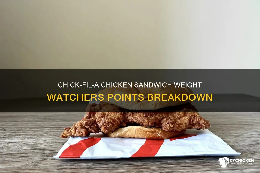 how many weight watchers points is a chick-fil-a chicken sandwich