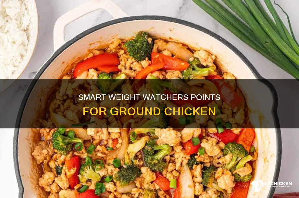 how many weight watchers points is ground chicken
