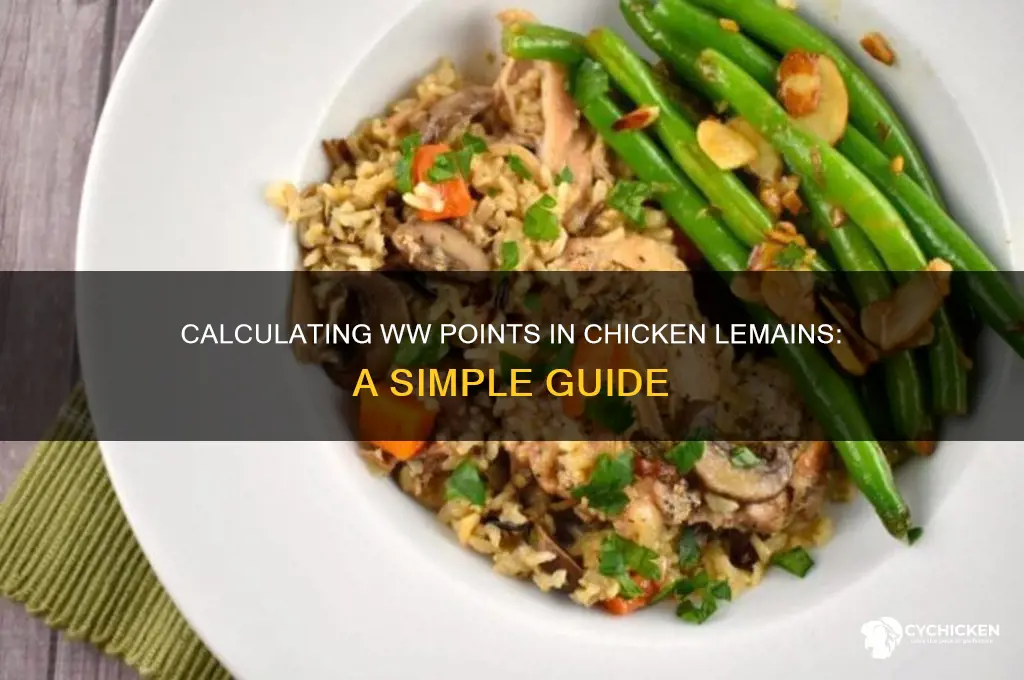 how many ww points in chicken lewmains