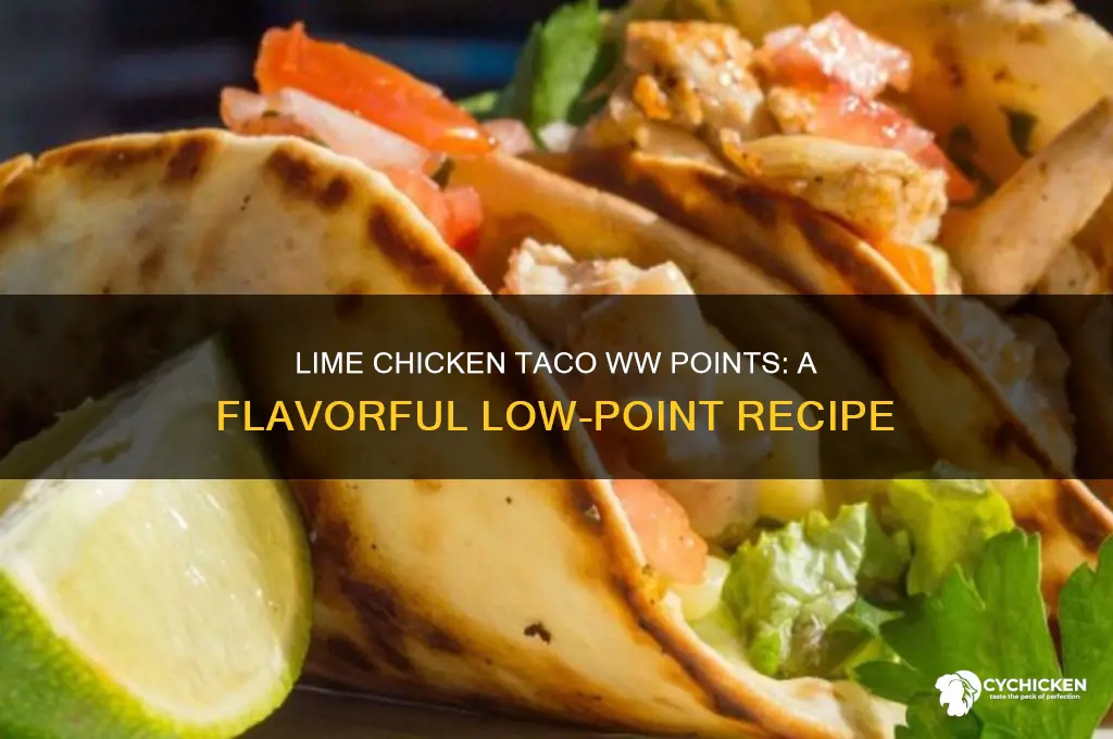how many ww points lime chicken taco