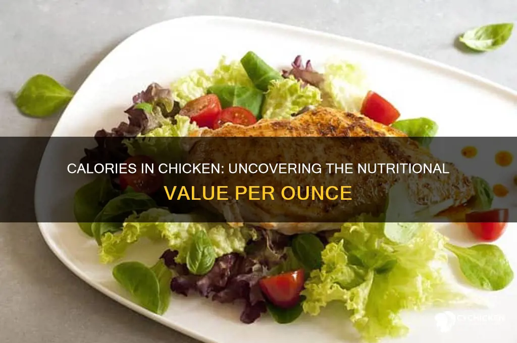 how manycalories in a ounce of chicken