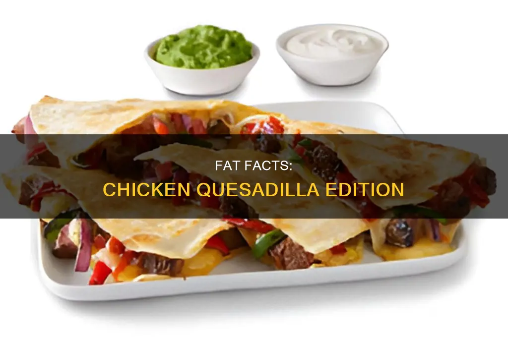 how manygrams of fatare in a chicken quesadilla