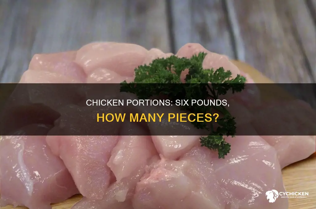 how may pieces of chicken is 6 pounds
