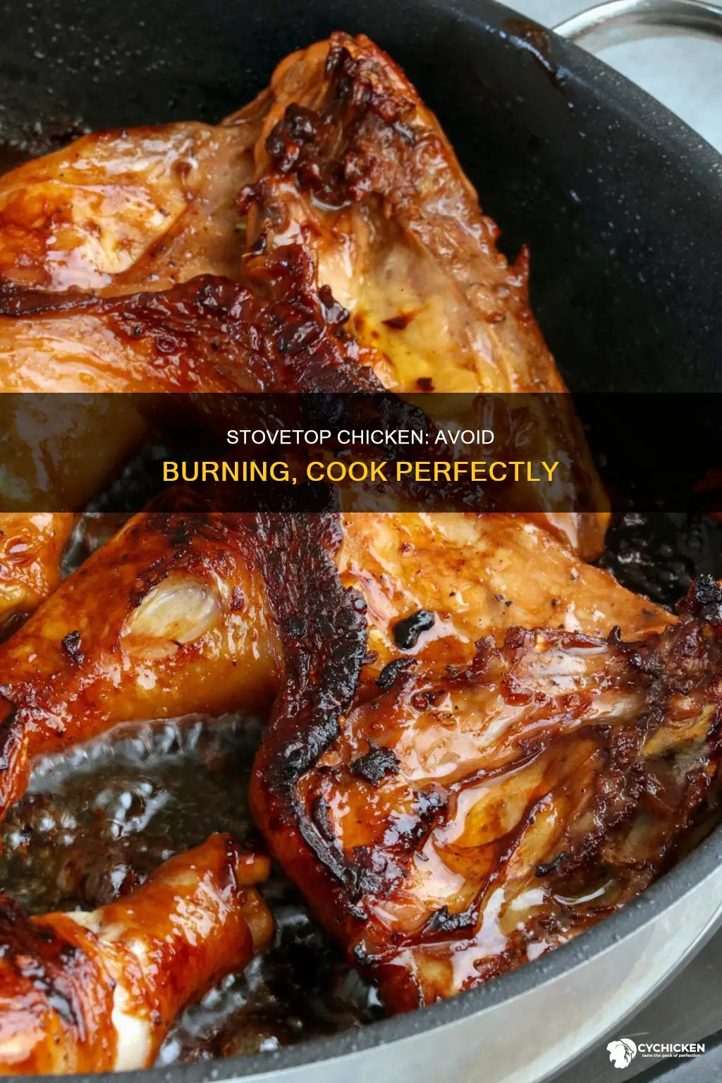 how not to burn chicken drumk sticks on stove