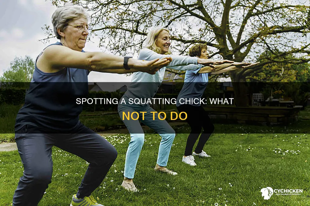 how not to spot a chick doing squats
