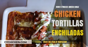 Freezing Chicken Tortillas Enchiladas: Green Chile Style