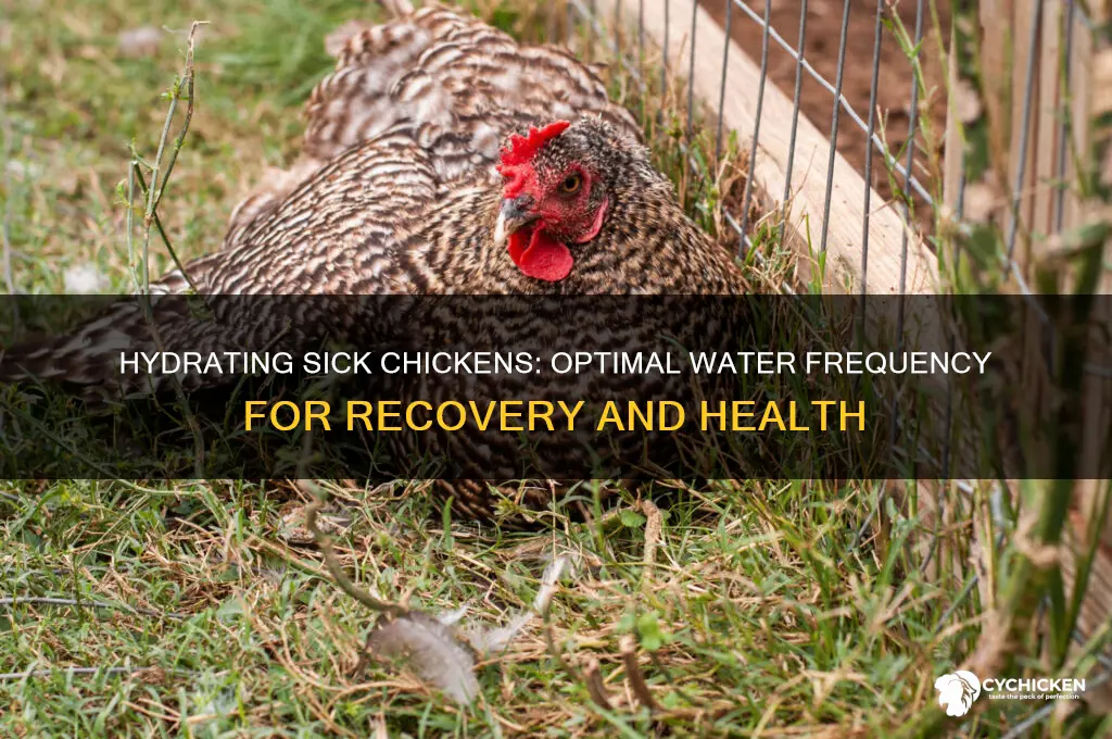 how offten should sick chicken drink water