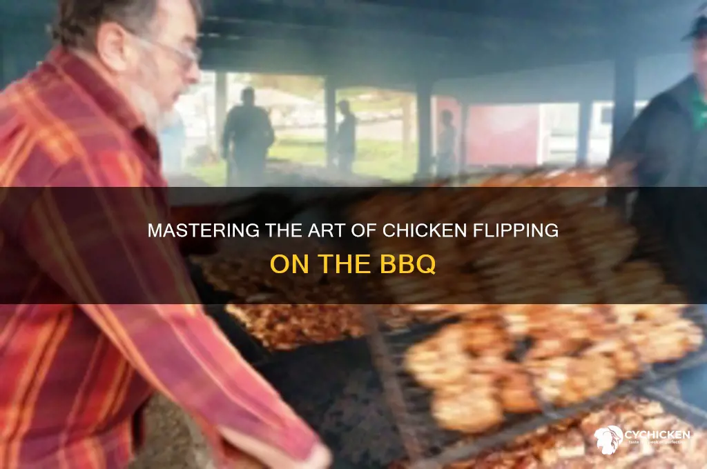 how often do i flip chicken while barbequeing