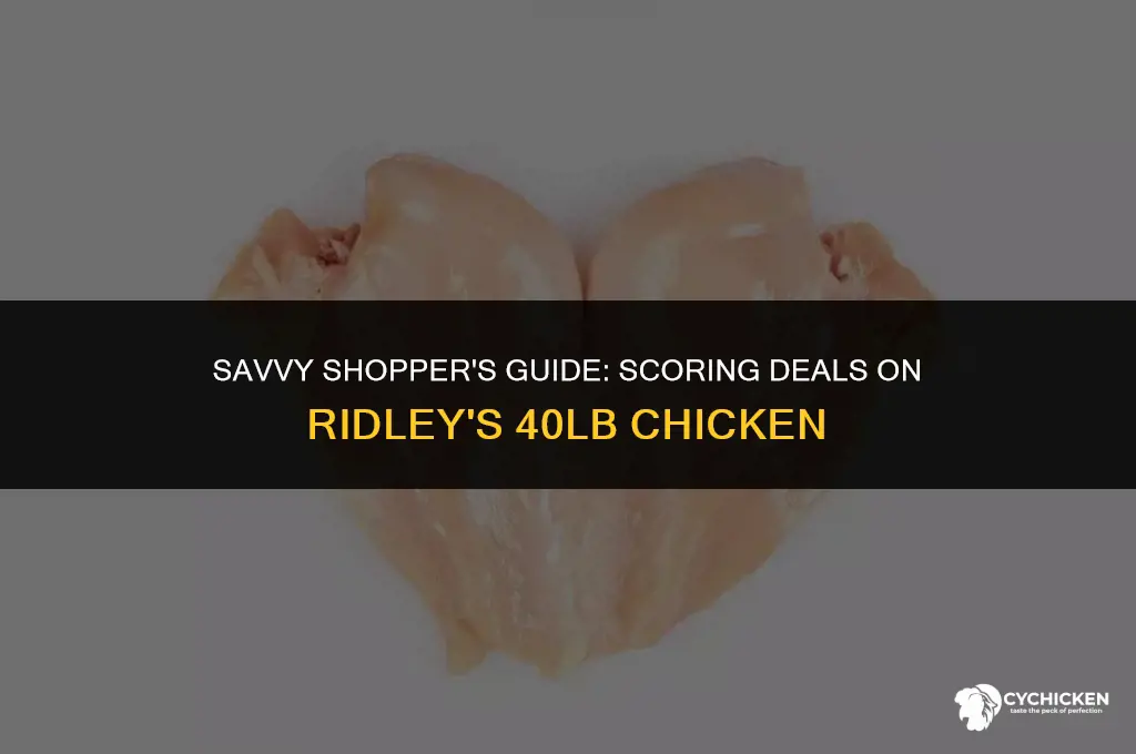 how often do ridleys put their 40lb chicken on sale