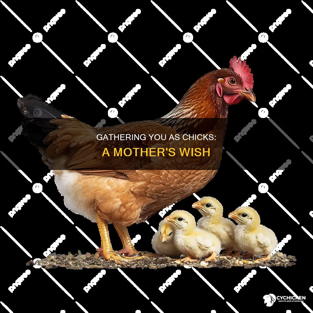 how often i wished to gather you as chicks