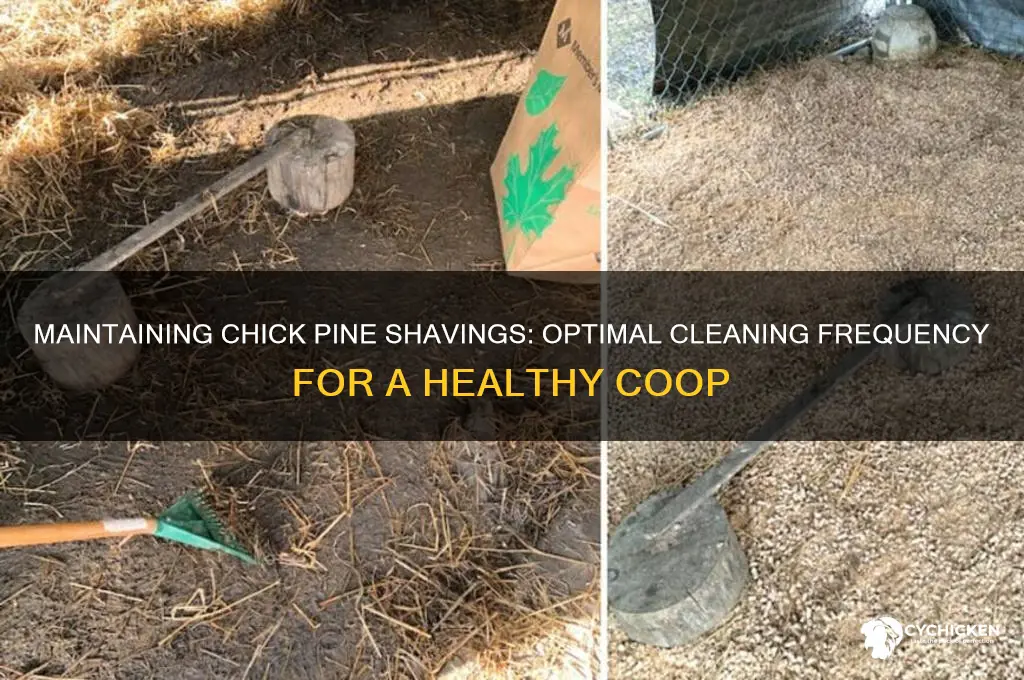 how often to clean chick pine shavings