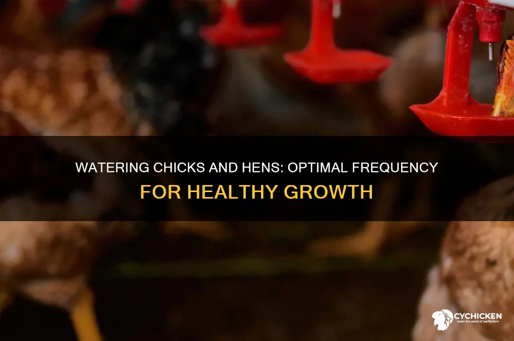 how often to water chicks and hens
