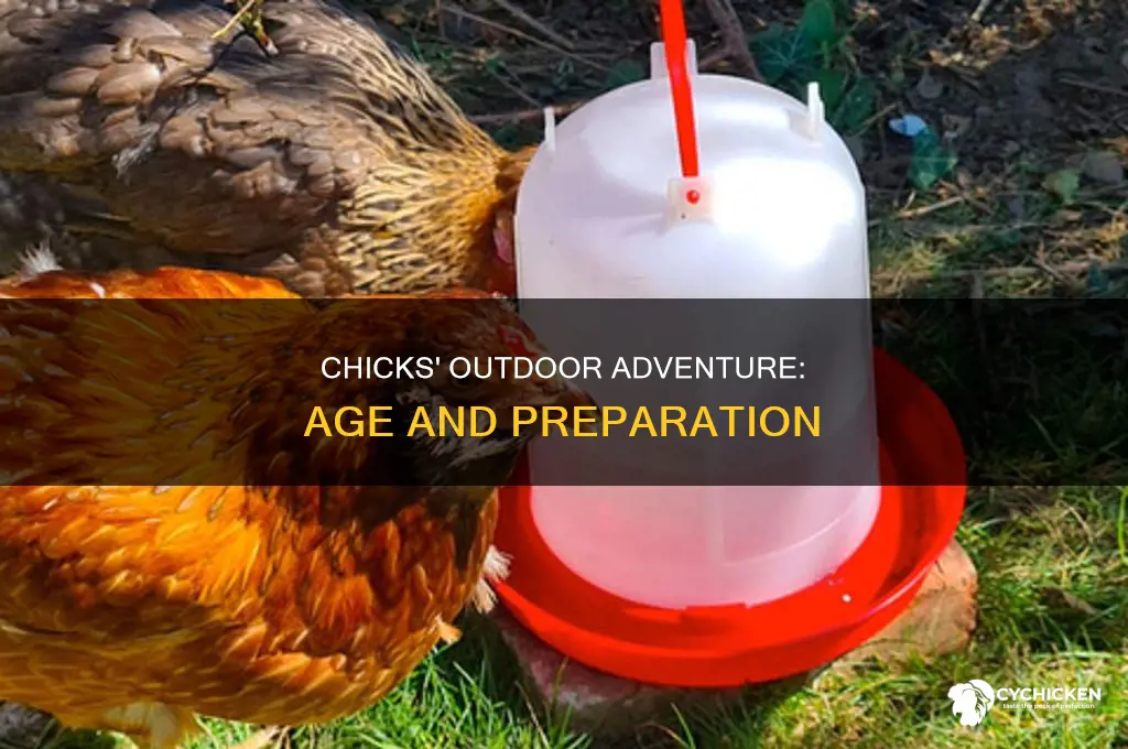 how old are chicks before they go outside