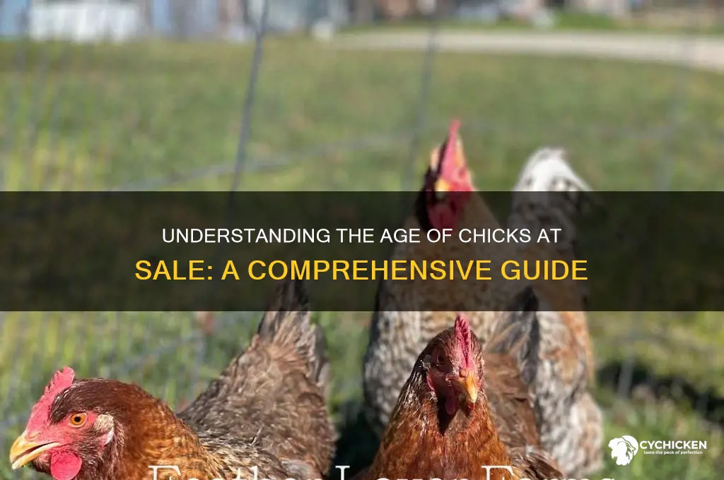 how old are chicks when being sold