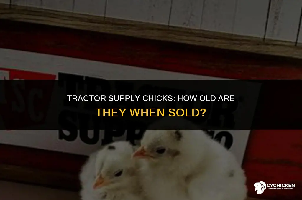 how old are tractor supply chicks for sale