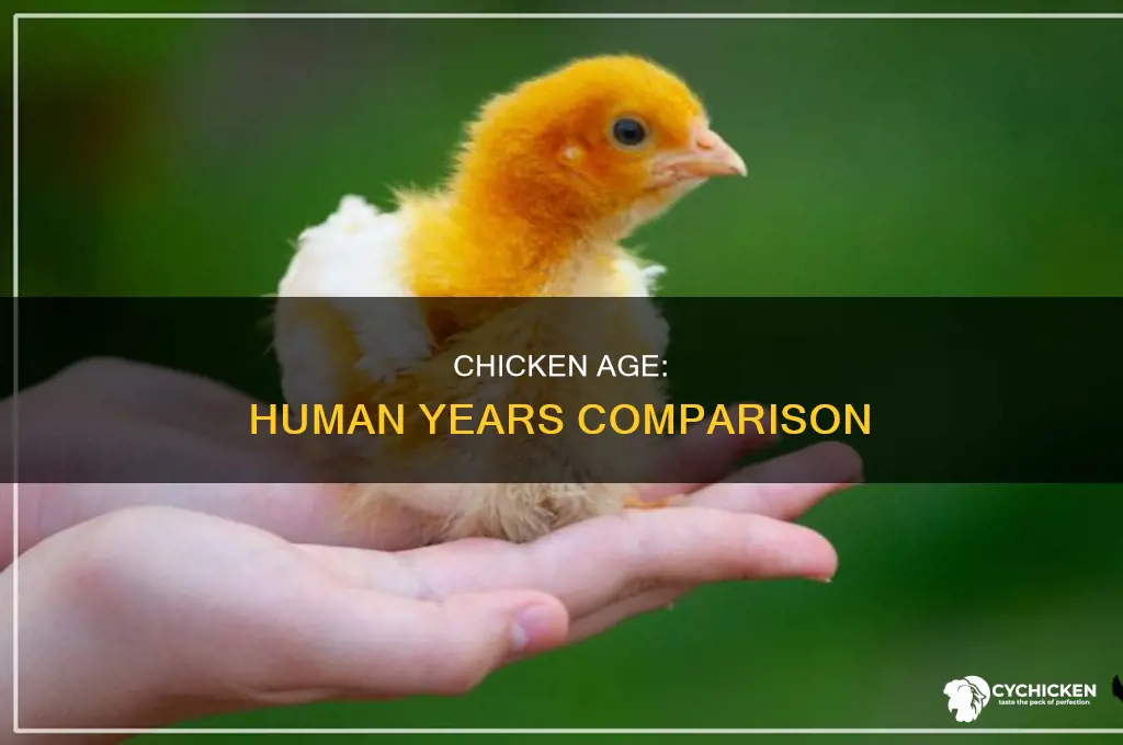 how old is a chicken in human years