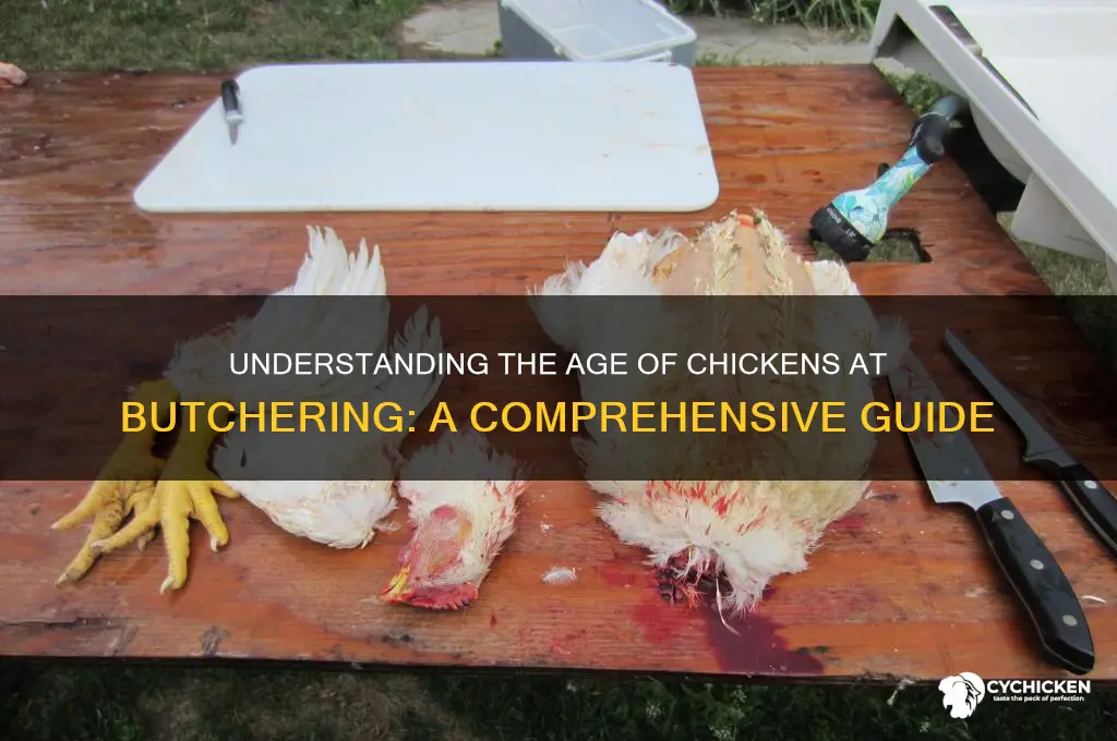 how old is a chicken when butchered