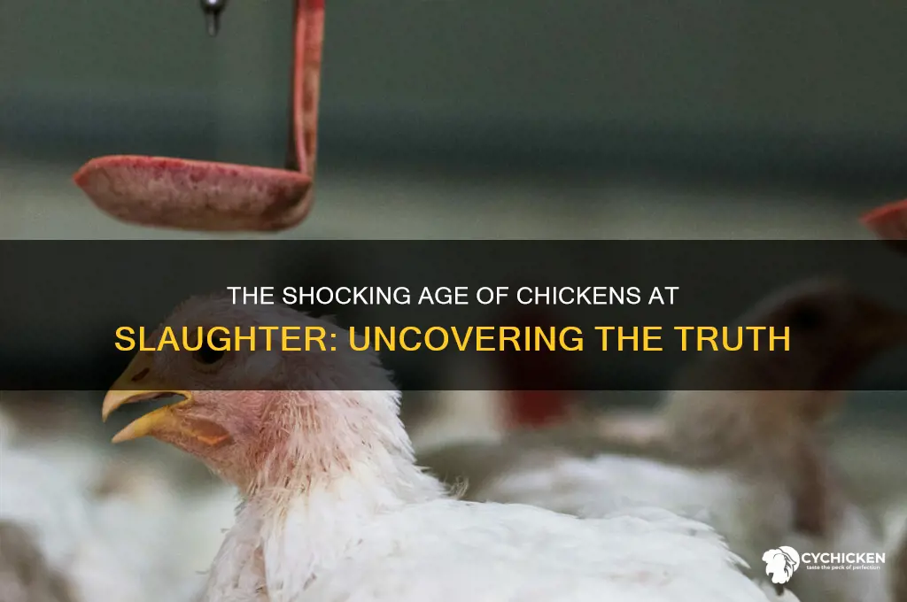 how old is the average slaughtered chicken
