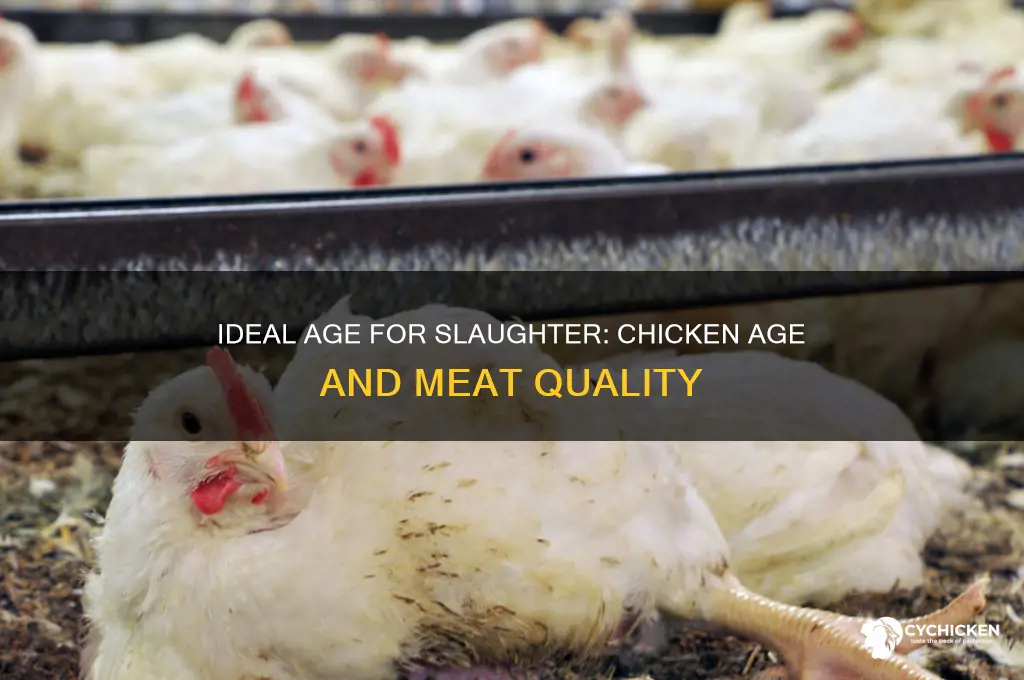 how old should a chicken be before slaughter