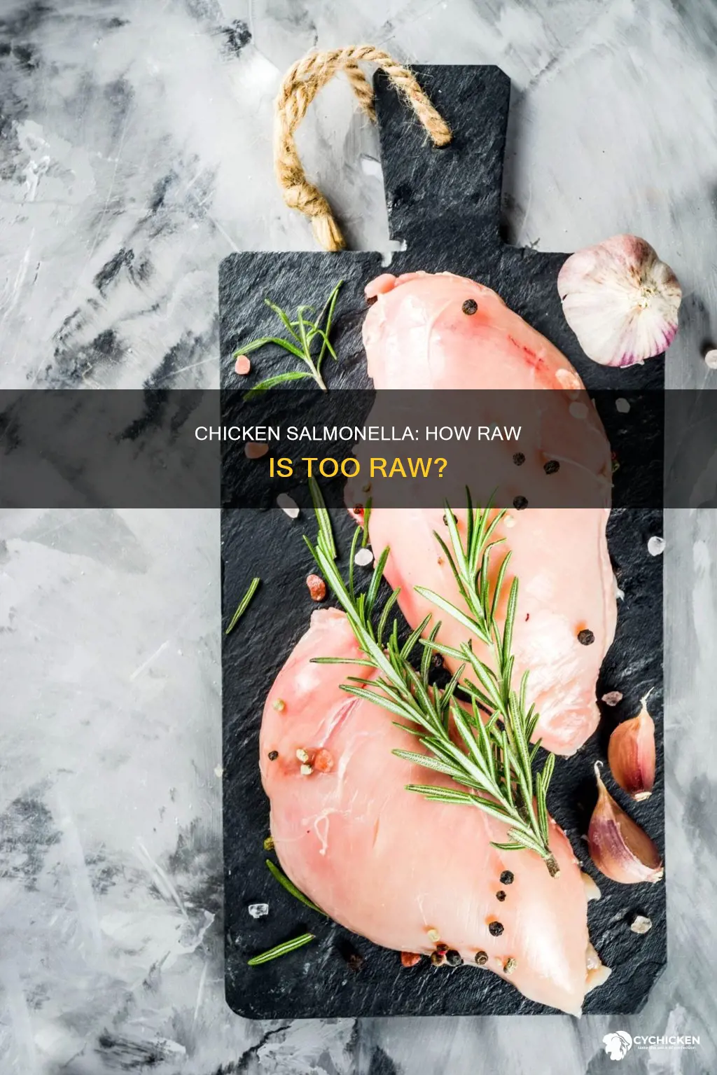 how raw does chicken have to be for salmonella