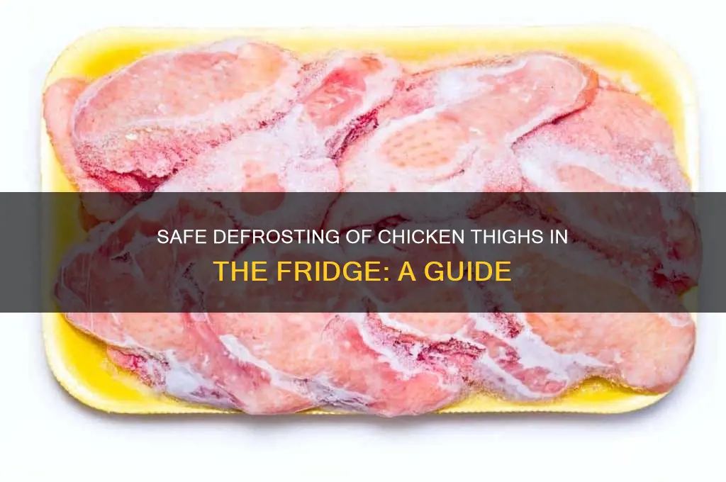 how safe defrosted chicken thighs in fridgerator