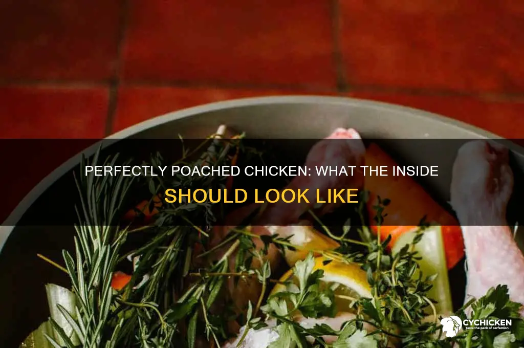 how should inside of poached chicken look
